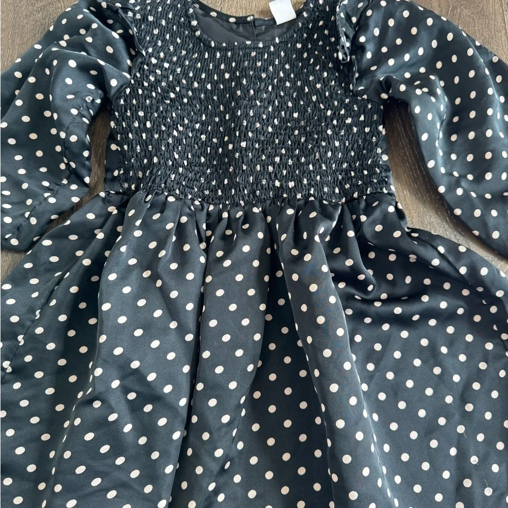 GAP Black Dress with White Polka Dots girl’s size 4T